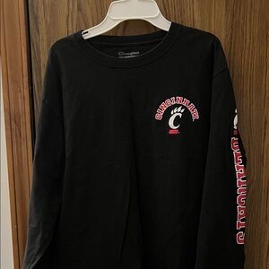 Champion Black Long Sleeve with Cincinnati Design